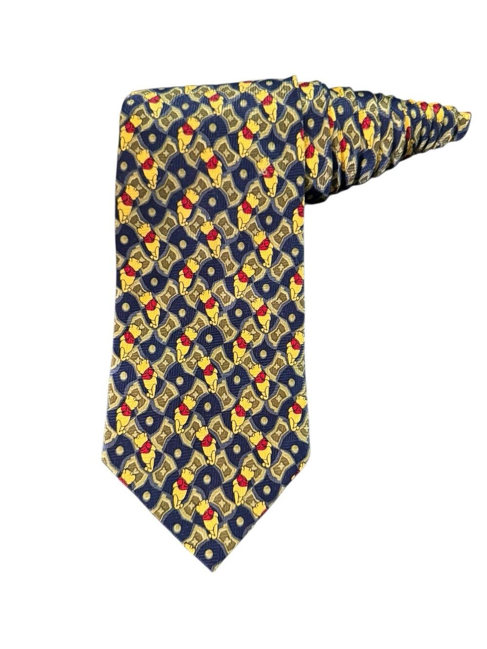 Disney Winnie The Pooh Pattern Cartoon Vintage Novelty Necktie Polyester